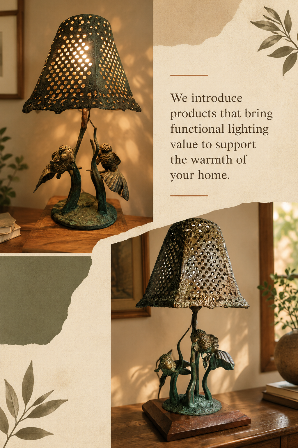 Featured handcrafted brass artwork